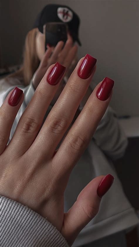 Pin Di 🥀Ɍɸѕa Spiƞα Su 💅nails Art Unghie Quadrate Rosse Unghie