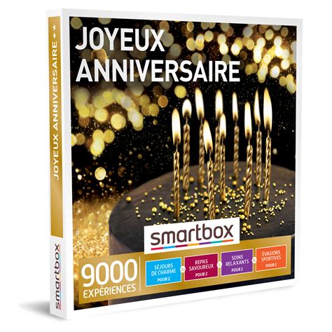 SMARTBOX Coffret Cadeau JOYEUX ANNIVERSAIRE 9000 expériences