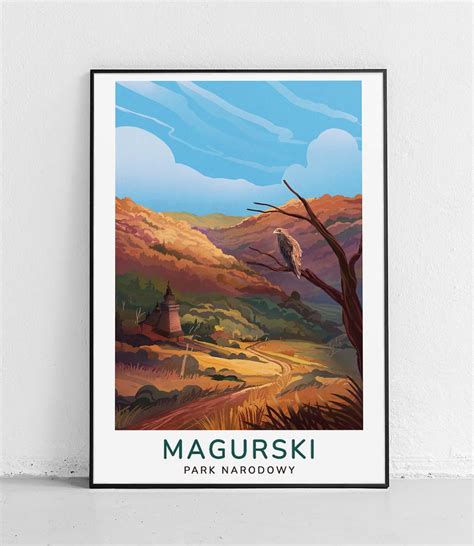 Magurski Park Narodowy Plakat Modern 61 X 91 Cm Ekskluzywny Z