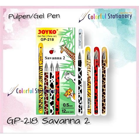 Jual Pulpen Ballpoint Pen Gell Joyko Savanna 2 GP 218 12 Pcs