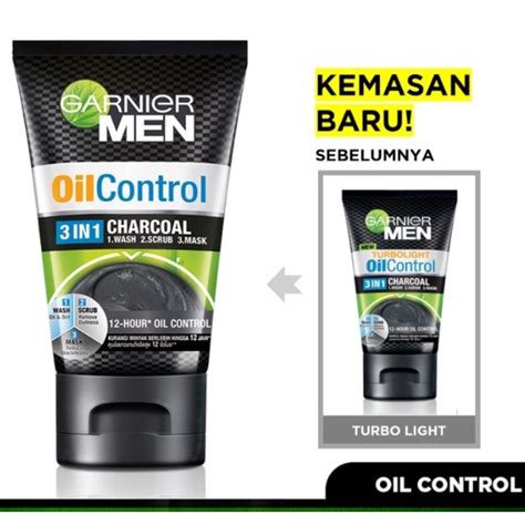 Jual Garnier Men Oil Control 3in1 Charcoal 100 Ml Shopee Indonesia