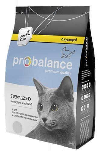 Пробаланс (Probalance) для кошек: состав корма, виды в таблицах