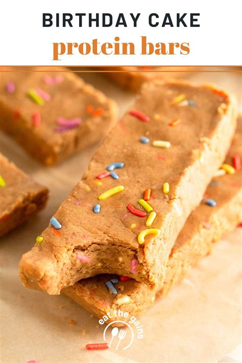 Birthday Cake Protein Bars Recipe (No-Bake) - Eat the Gains