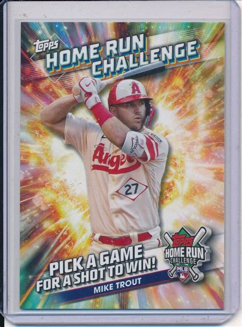 Mike Trout Topps Series Home Run Challenge Unscratched Hrc Ebay