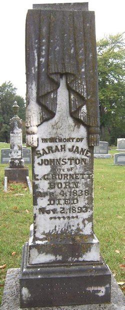 Sarah Jane Johnston Burnett 1838 1893 Homenaje De Find A Grave