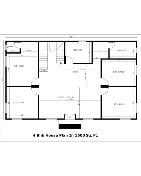 4 Bhk House Plan | 4 Bhk Gharka Naksha | 4 Bhk House Plans With ...