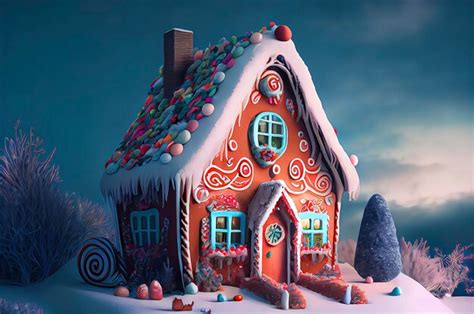 Premium Photo | Decorated christmas gingerbread house