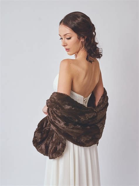 Bridal Fur Stole Wedding Shawl Faux Fur Wrap Bridal Fur Etsy