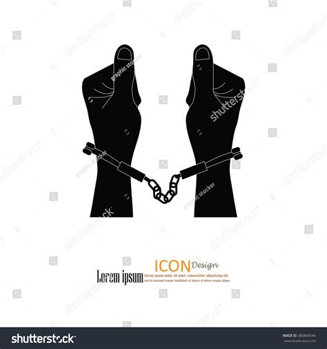 Human Hands Handcuffedhands Handcuffvector Illustration Stock Vector