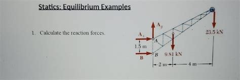 Answered Statics Equilibrium Examples 1 Bartleby