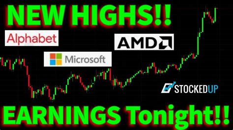 Huge Earnings Tonight Will Stocks Keep Making New Highs Googl Amd