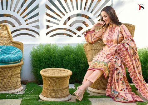 Deepsy Suit Bin Saeed Lawn Vol 4 Cotton With Printed Pakistani Salwar