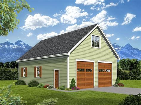 062g 0148 Tandem Garage Plan With Loft 28x40 Garage Plans With Loft Garage Plans Garage