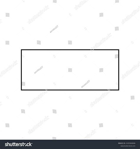 rectangle shape mathematics stock vector royalty