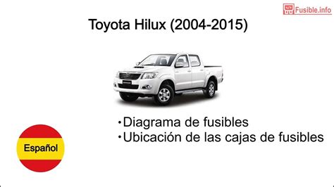 Diagrama De Fusibles Toyota Hilux 2004 2015 YouTube