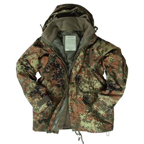 Ecwcs Army Jacket Combat Mens Smock Hooded Parka Fleece Flecktarn