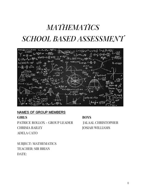 Maths Sba Pdf Data