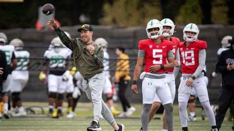 Oregon Football Offensive Coordinator Will Stein And Experienced QBs-A ...