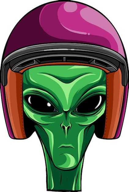 alien head design vectors illustrations