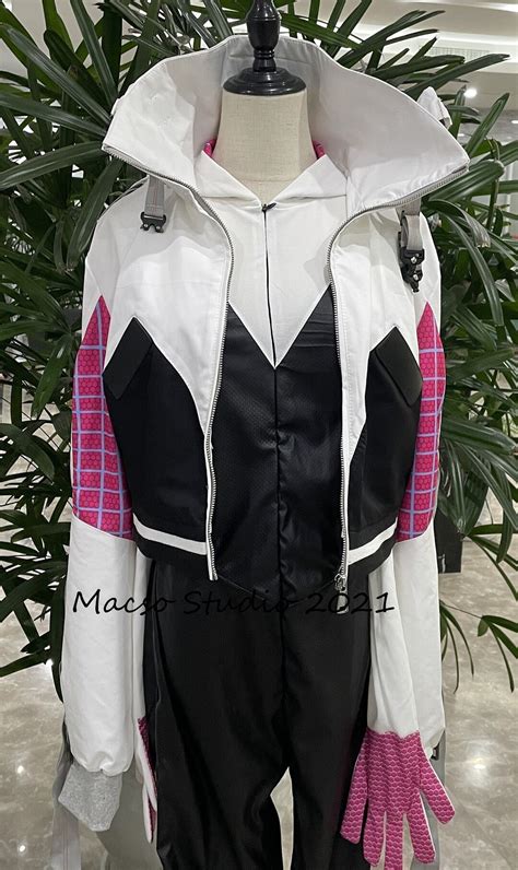 Spider Gwen Cos Woman Costume Full Set Cosplay Handmade Etsy Uk