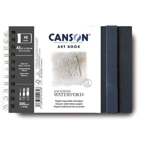 Canson Art Book Saunders Waterford Carnet Spiral Pages Papier