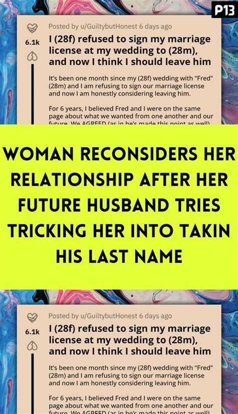 Woman Reconsiders Her Relationship After Her Future Husband Tries