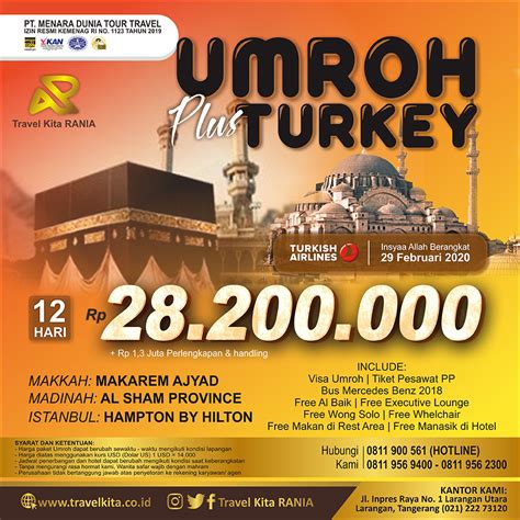 Umroh Plus Turkey Travel Kita Embun Nabawi Wisata