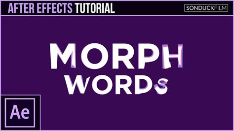 After Effects Tutorial Morph Words Into Other Words Motion