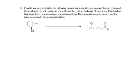 Solved Provide A Retrosynthesis For The Following Chegg