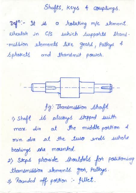 Shafts Keys And Couplings Explained Pdf