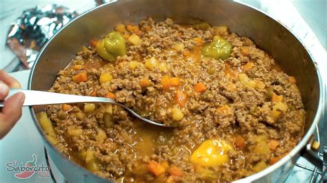 Como Preparar Un Delicioso Picadillo El Saborcito Rojo Youtube