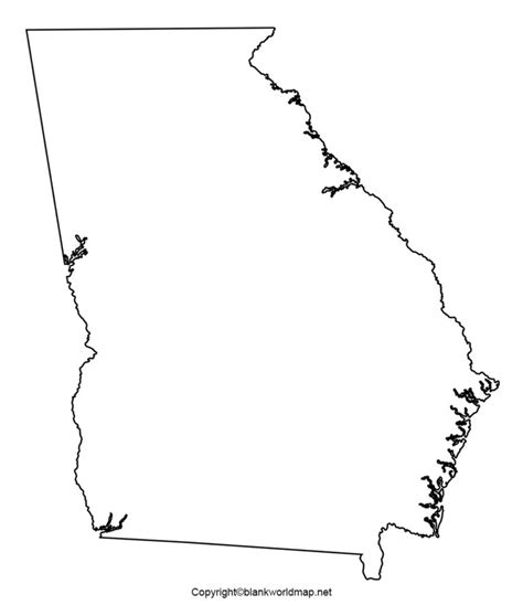 Blank Map of Georgia - Blank World Map