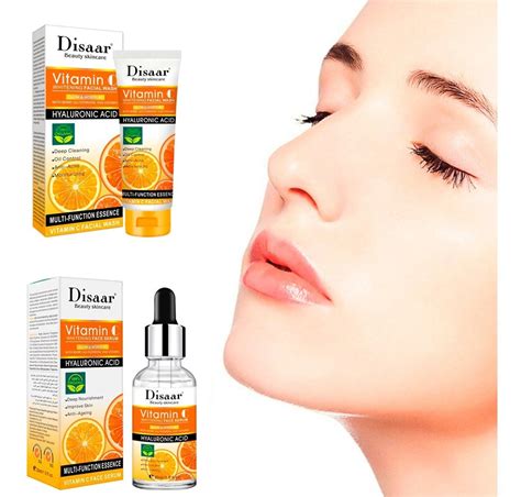 Dúo Serum Espuma Aclara Vitamina C Ácido Hialurónico Disaar Universo