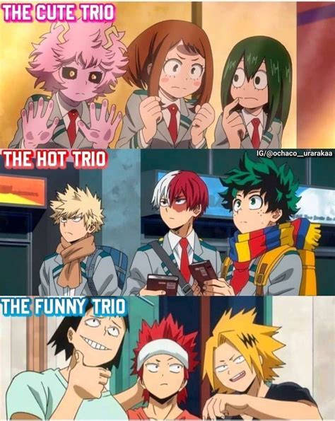 The Trio Of Mha Dibujos Bonitos Dibujos Animados Bonitos Dibujos