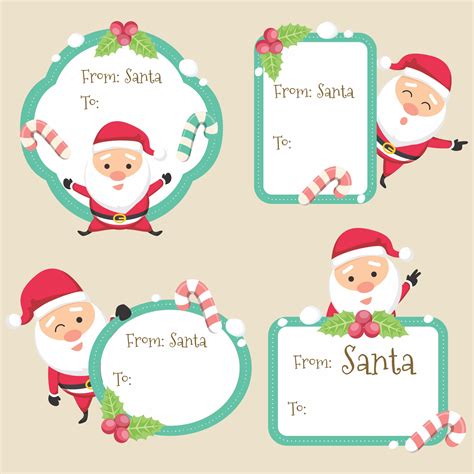 Printable Secret Santa Gift Tags Santa Secret Gift Tags Chri