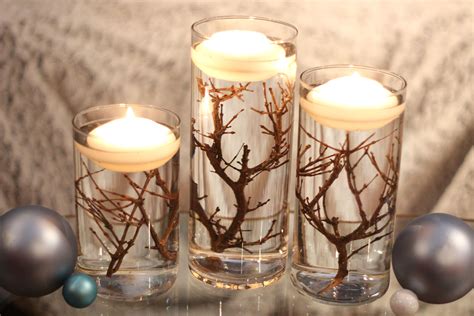 Wintry Floating Candle Centerpieces