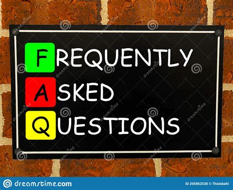 L Acronyme Foire Aux Questions Les Plus Fr Quemment Pos Es Photo Stock