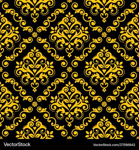 Classic Damask Wallpaper Or Fabric Print Pattern Vector Image