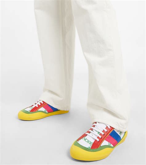 Jw Anderson Bubble Colorblocked Canvas Sneakers Mytheresa