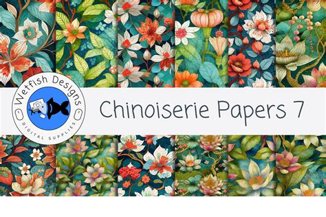 Chinoiserie Paper Collection Set 7 Graphic by Wetfish Designs ...