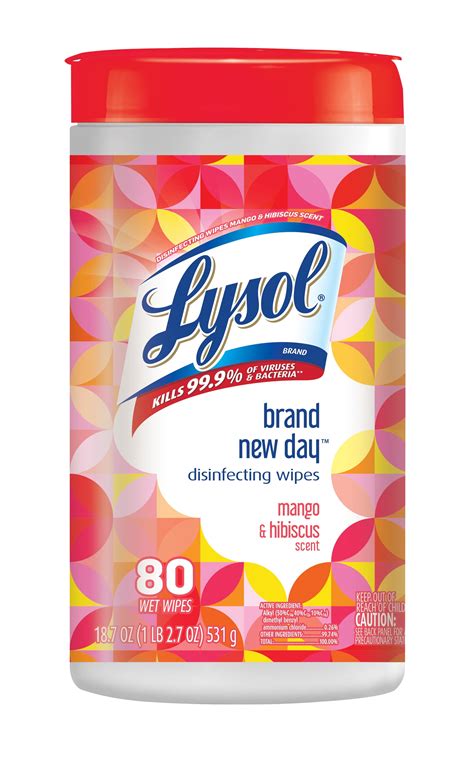 Lysol Brand New Day Disinfecting Wipes Mango And Hibiscus 80 Ct