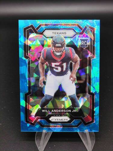 2023 Panini Prizm Football Will Anderson Jr RC 18 99 Blue Cracked Ice