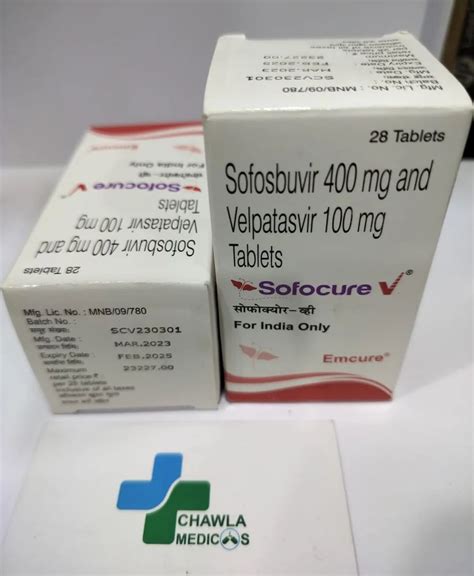 Sofocure V Sofosbuvir Velpatasvir Tablets At Rs 6500 Bottle