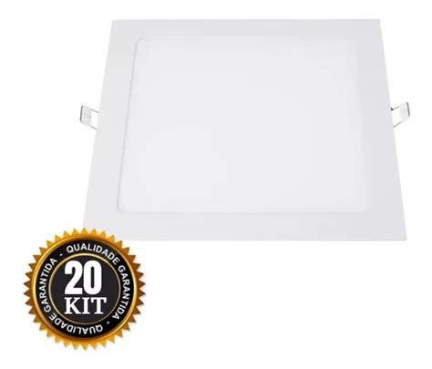 Kit de 5 lámparas LED de techo integradas 12 W blanco neutro