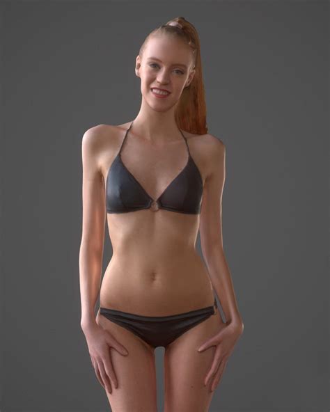 3D Model Bikini Girl VR AR Low Poly CGTrader