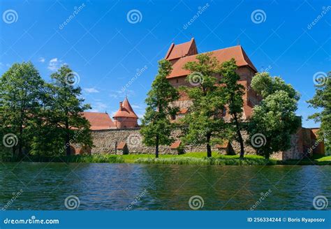 Trakai castle stock photo. Image of spring, history - 256334244