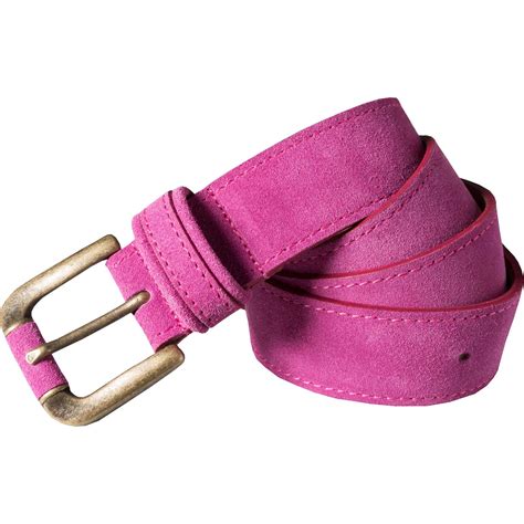 Pink Suede Belt Ladies Country Clothing Cordings