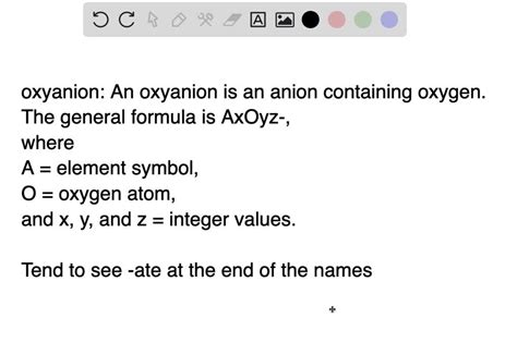 Solved What Is An Oxyanion How Is A Series Of Oxyanions Named Give An Example