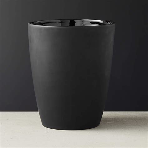 Rubber Coated Modern Black Bath Accessories Cb2