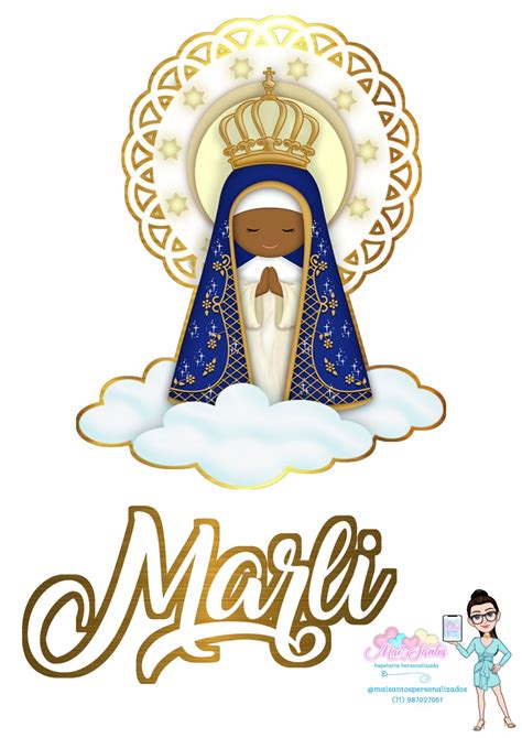 Topper De Bolo Tema Nossa Senhora Bolo Para Senhora Desenho De Bolo